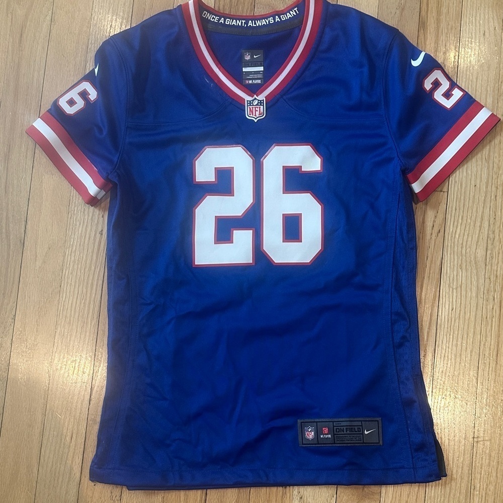 Nike New York Giants Saquon Barkley Blue Legend #26 NFL On Field Jersey
